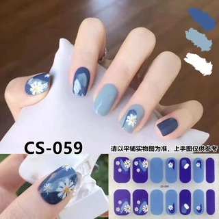 สติกเกอร์ติดเล็บ ลายการ์ตูน CS Series น่ารัก ไล่โทนสี กันน้ํา ปลอดสารพิษ แบบฉีกได้ ทนทาน สําหรับตกแต่งเล็บ DIY 14 ชิ้น ต่อชุด