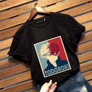 เสื้อยืดแขนสั้นลําลองพิมพ์ลาย My Hero Academia สไตล์ฮาราจูกุสําหรับผู้หญิง