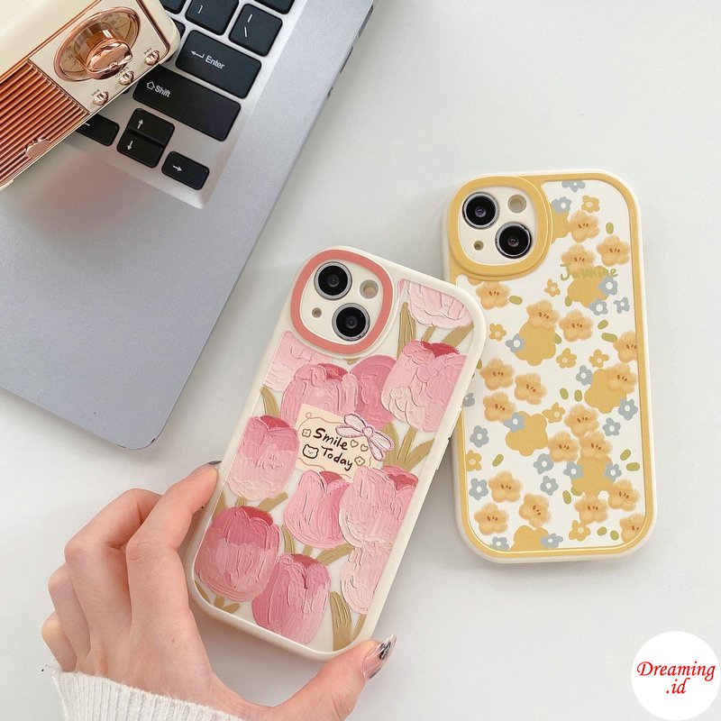 เคสโทรศัพท์มือถือ แบบนิ่ม ลายดอกมะลิ และดอกทิวลิป สําหรับ VIVO V29 Lite V27E V25 V23E V15 V11i V9 V5 S1 Pro Y91 Y95 Y91C Y1S Y15 Y12 Y17 Y19 U10