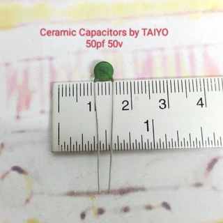 50pf 50v Vintage Ceramic Capacitor Taiyo (ราคาต่อชิ้น)