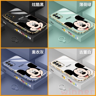 เคส OPPO Reno5 เคส OPPO Reno4 Disney Mickey โทรศัพท์มือถือลายกล้องสําหรับ MQ