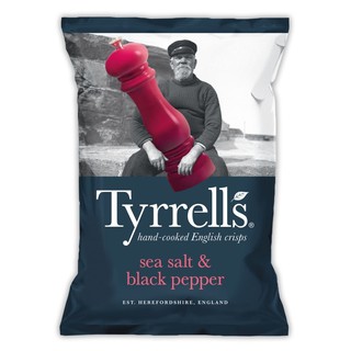 🔥HOT🔥 Tyrrells Sea Salt&amp;Black Pepper150g คุณภาพระดับพรีเมี่ยม