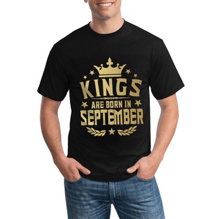 เสื้อยืด พิมพ์ลาย Kings Are Born In September คุณภาพสูง หลากสี สําหรับผู้ชาย