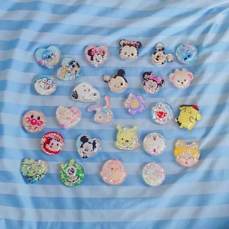 🔥พร้อมส่ง🔥ตัวติดหลังโทรศัพท์การ์ตูนตู้น้ำน่ารักๆ ขาตั้งpop up/iRing