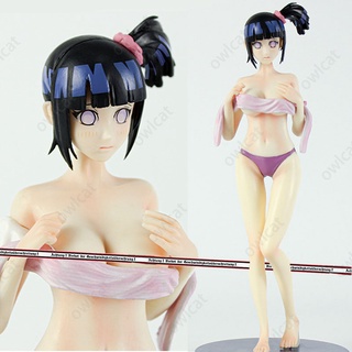 นินจาจอมคาถา โมเดล Hinata Uzumaki (Towel Ver.) 22cm Naruto Sexy Figure Byakugan Princess Shinobi Anime Naruto PVC Figure with Box Naruto Uzumaki s Wife Boruto s Mom