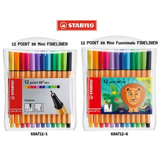 Stabilo 12 point 88 mini fineliner 0.4