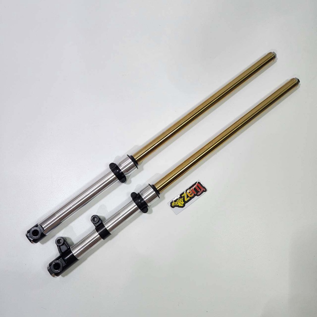 กระบอกโช้ค กลึงสีดำ โซนิค , เทน่า , แดช , LS + แกนโช้คสีทอง ตัดแกน 2 นิ้ว + ซีนกันฝุ่น + ซีนโช๊ค + น้ำมันโช้คประกอบเสร็