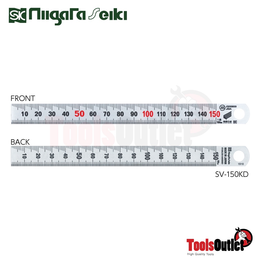 SK Niigata Seiki Metal Rules ไม้บรรทัดมิลล้วนสแตนเลส