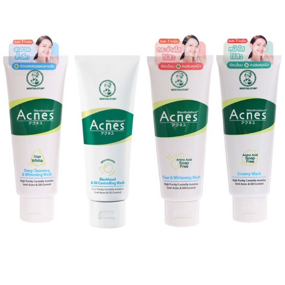 เมนโทลาทั่ม MENTHOLATUM ACNES ANTI-BACTERIAL โฟมล้างหน้า  50g.