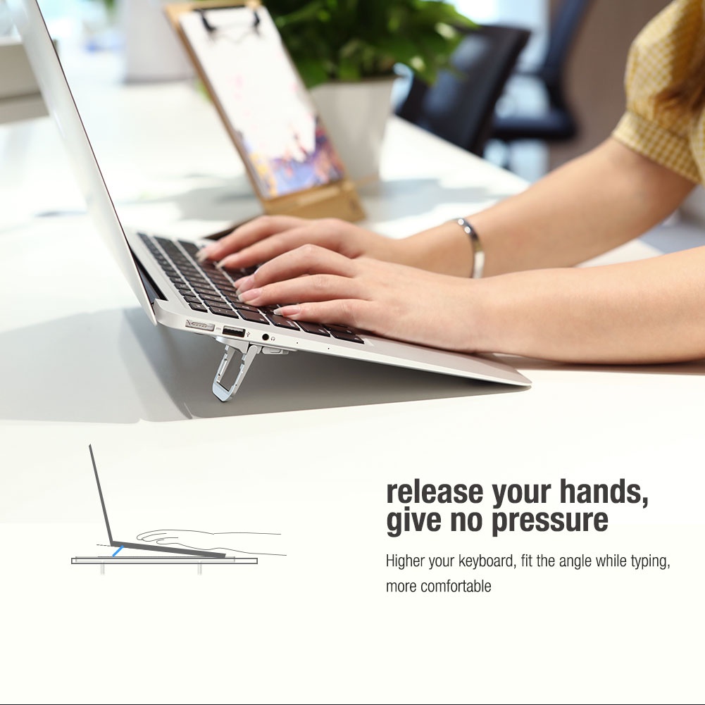 Nillkin Mini แบบพกพา 14-17 นิ้วขาตั้งแล็ปท็อปสากลอลูมิเนียม MacBook Desktop Holder Cooling
