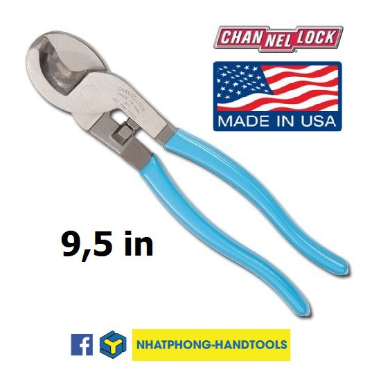 Channellock - คีมตัดสายไฟไฟฟ ้ า 9.5 นิ ้ ว ผลิตในอเมริกา