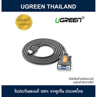 Ugreen 20201 1.5m usb to db9 rs 232 cable femalechipset pl2303 gray cr104