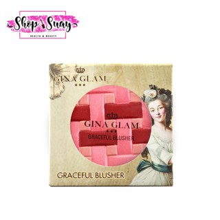 GINA GLAM GRACEFUL BLUSHER G91 จีน่า เกลม เกรสฟูล บลัชเชอร์ บลัชออนเนื้อฝุ่น มีทั้งสีแมท และชิมเมอร์ใช้ตกแต่งแก้ม
