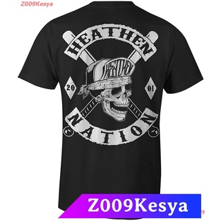 Z009Kesya เสื้อยืดสีพื้นผู้ชาย Heathen Nation T-Shirt discount Heathen คนนอกใจ