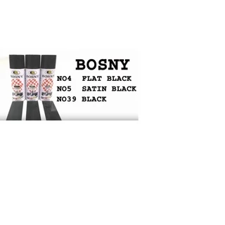 BOSNY สเปรย์ บอสนี่ สีดำกึ่งเงากึ่งด้าน ซาติน แบล็ก Spray Paint Satin Black Semi Gloss