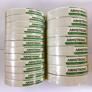 เทปเยื่อกาวสองหน้าบาง Armstrong  ขนาด 12มม.x10หลา(1แพ็ค12อัน) ขนาด 18มม.x10หลา (1แพ็คมี8อัน)