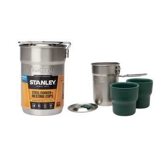 Stanley Camp Cook Pot 24oz. Cook Set อุปกรณ์ หม้อ ทำอาหาร stainless สำหรับเดินป่า ออกค่าย ตั้งแคมป์  Camping USA Import