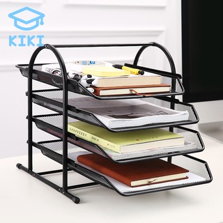 KIKI ชั้นวางเอกสาร 4 ชั้น 35*30*31cm สแตนเลสแข็งแรง ชั้นใส่เอกสาร Document Shelf