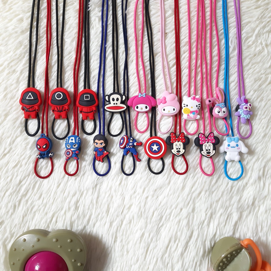 พร้อมส่งในไทย สายคล้องแมส แบบเส้นกลม ลายการ์ตูน น่ารัก น่าใช้
