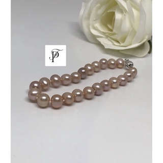 🧡🍑สร้อยข้อมือสีพีช size 7 mm  ยาว 7 นิ้ว 🧡🍑