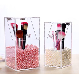 กล่องใส่แปรงอะคริลิคเนื้อหนาอย่างดี (พร้อมส่ง)