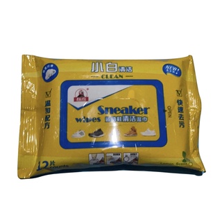 ทิชชูเช็ดรองเท้า Sneaker wipes รุ่น 12 แผ่น