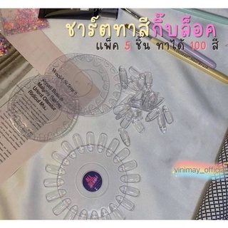 ชาร์ตทาสีเล็บ ชาร์ตทาสีกิ๊บล็อค ทาได้ 100สี