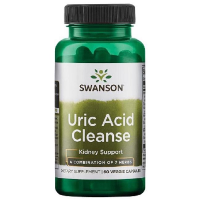 Swanson Ultra Uric Acid Cleanse 60 Veg Capsules ( กรดยูริค, uric acid , gout, เก๊าท์ )