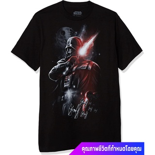 เสื้อยืดคอกลมสตาร์วอร์ส ผู้ชาย STAR WARS Mens Dark Lord Darth Vader Graphic Shirt discount รถถังS-4XL