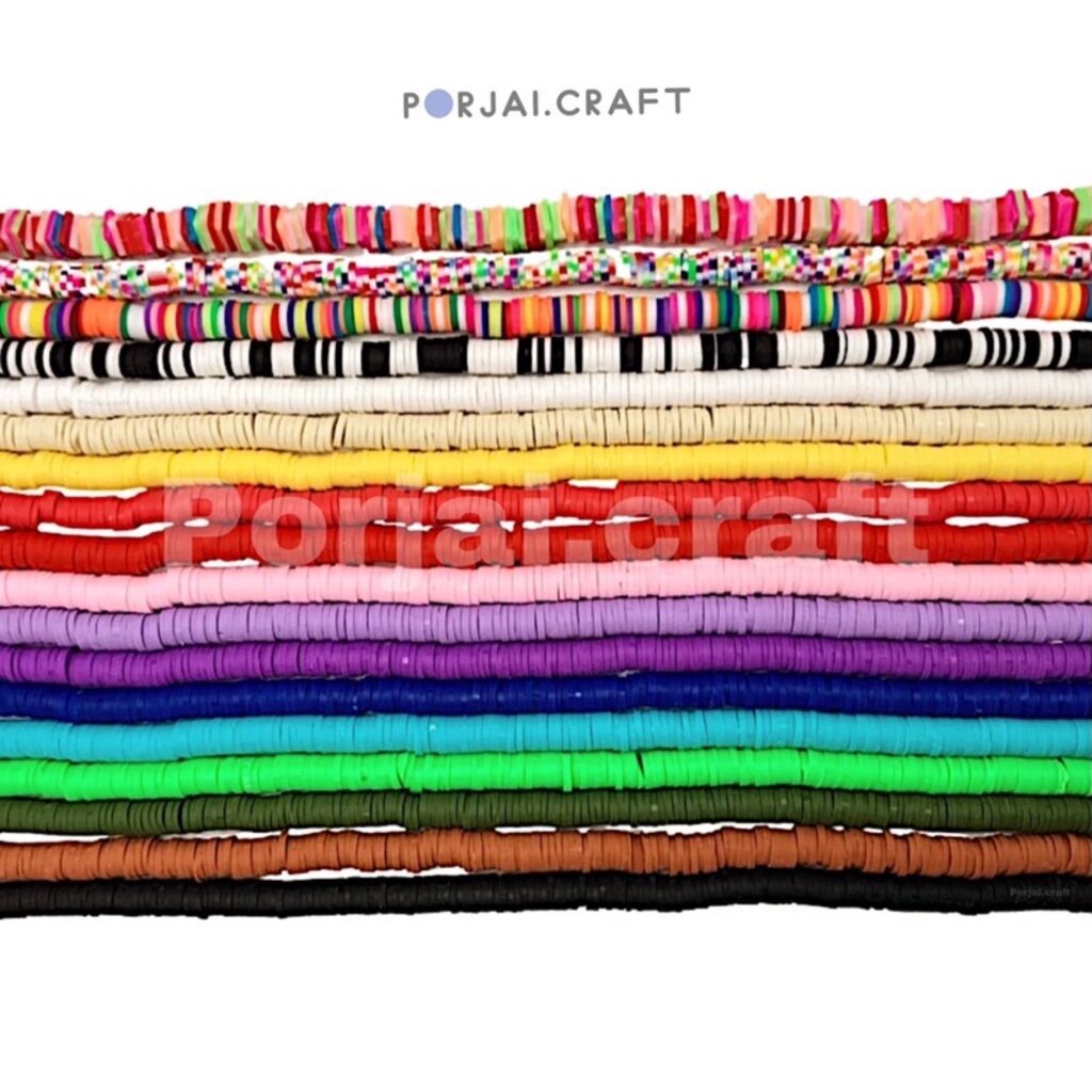 ลูกปัดโพลิเมอร์ Polymer clay beads 6mm