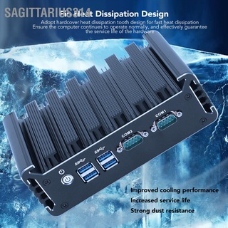 Sagittarius314 Industrial Computer Fanless Quiet Heat Dissipation Embedded Mini PC Aluminum Alloy Desktop 100-240V