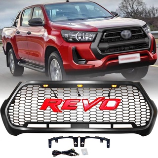 กระจังหน้า แบบ LED ไฟ 3 จุด TOYOTA REVO หน้ากระจัง HILUX รีโว่ ปี 2020+ LOGO REVO