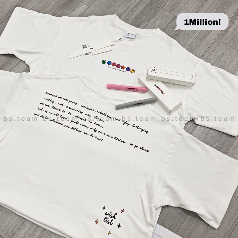 [Levents ของแท้] เสื้อยืด MILLION ANNIVERSARY 1 ตัว พร้อม PASTEL BALLPEN