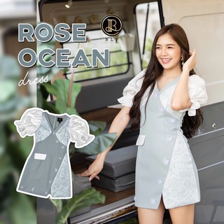 BLT BRAND เสื้อผ้าแบรนด์แท้การันตี มินิเดรส ROSE OCEAN Size S