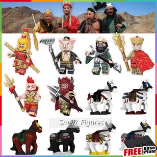 Pilgrimage To The West Minifigures Monkey King Monk Pig Friar Sand Tripitaka Horse Red ของเล่นเด็กของขวัญ Mini Figures