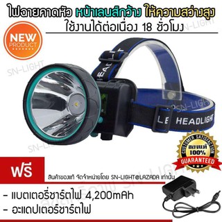 ไฟคาดหัว ไฟฉายคาดหัว ไฟฉายแรงสูง ไฟฉายเดินป่า รุ่น SN-S001 หลอดรุ่นใหม่ CREE XML-T6 (สีดำ)