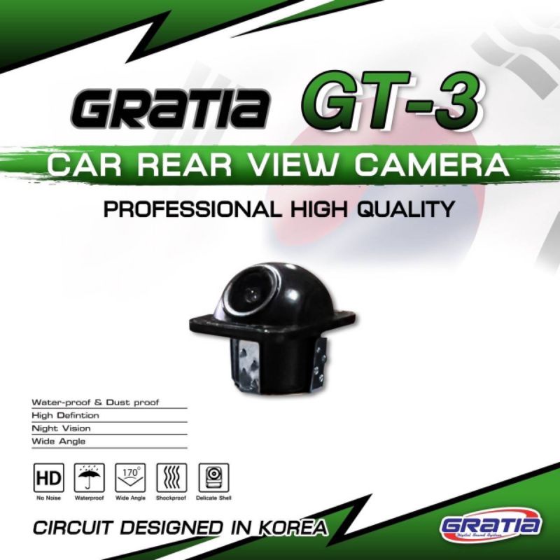 กล้องมองหลังติดรถยนต์ Gratia - GT3 คุณภาพระดับHD