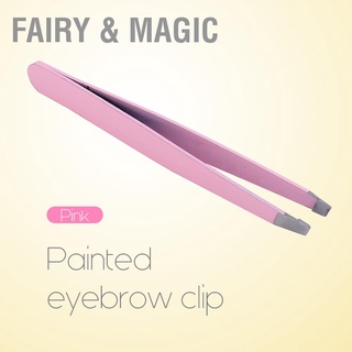 Fairy &amp; Magic แหนบถอนคิ้ว สเตนเลส สีชมพู 1 ชิ้น