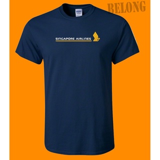 Yuanl5 {พร้อมส่ง เสื้อยืดแขนสั้น พิมพ์ลายโลโก้ Singapore Airlines พลัสไซซ์ ของขวัญวันเกิด สําหรับผู้ชาย XS-6XLสามารถปรับ