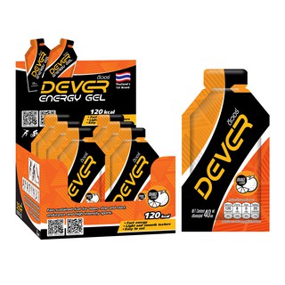 DEVER ดีเวอร์ (vital energy) เครื่องดื่มให้พลังงาน เกลือแร่ สำหรับนักวิ่ง นักกีฬา ออกกำลังกาย &gt; 40 ML ส้ม 6 ซอง