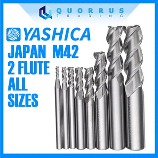 Yashica END MILL 2 ฟลุต สั้น ยาว M42 CO-HSS 2F การค้าขายด่วน