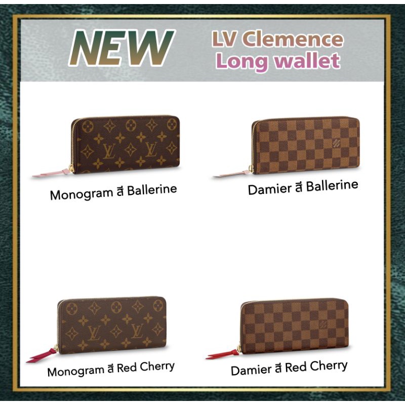 [สอบถามก่อนกดซื้อ]​ แท้​ 💯 LV Clemence​ Long wallet ลาย Mono/Damier