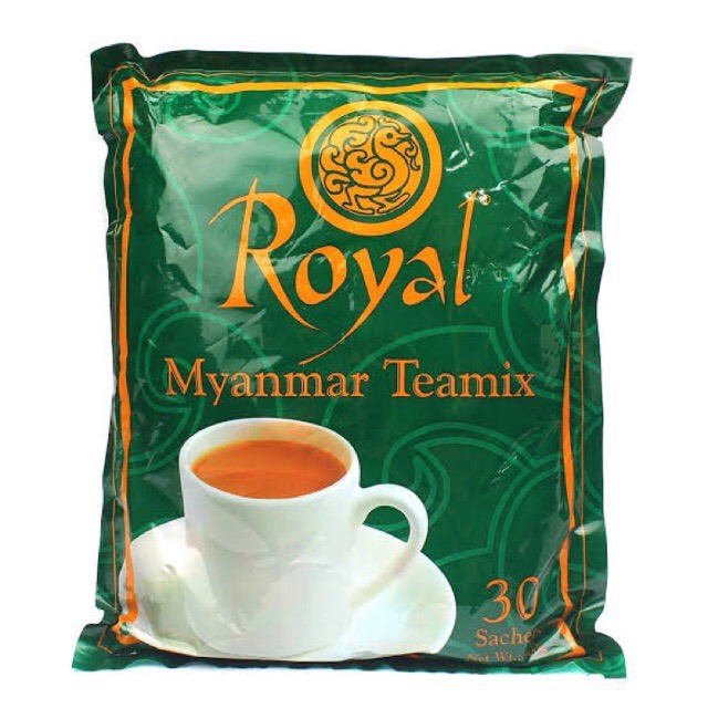 ชานมพม่า 3in1  ชาพม่า Royal Myanmar Teamix 30 ซอง ชา อร่อยหอมหวานกำลังดี คัดจากใบชาคุณภาพดีจากพม่า
