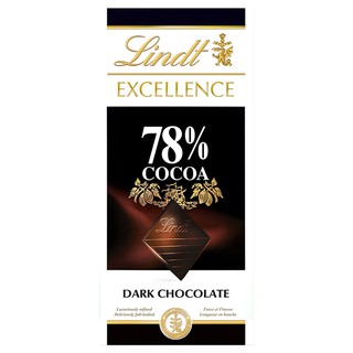 ลินด์ช็อกโกแลตเอ็กเซอร์เล็นซ์ดาร์ก78เปอร์เซนต์ 100กรัม Lindt Chocolate Excellence Dark 78% 100g.