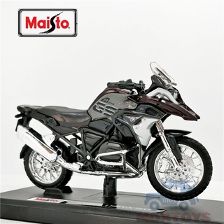 โมเดลรถจักรยานยนต์จําลอง 1:18 2017 BMW r 1200 GS สีน้ําตาล สีดํา