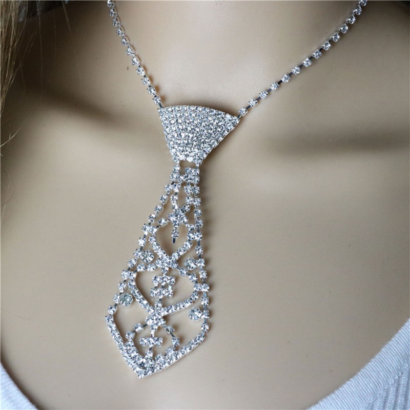 CPY ผู้หญิง Glitter สําหรับ Rhinestone เนคไทปรับเครื่องประดับสร้อยคอ