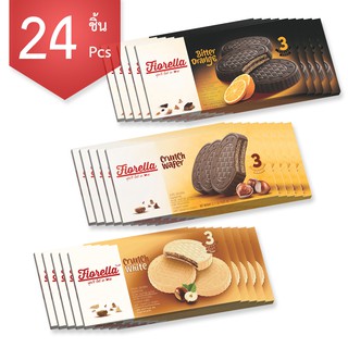 ครันช์เวเฟอร์ช็อกโกแลตฟิโอเรร่า 60ก. แพ็ค 24 ชิ้น FIORELLA CRUNCH WAFER CHOCOLATE 60G PACK 24PCS