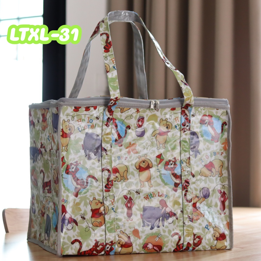 (พร้อมส่ง) กระเป๋าเคลือบกันน้ำ ทรงกล่อง รุ่น LTXL กว้าง 18 นิ้ว สูง 14.5 นิ้ว หนา 12 นิ้ว