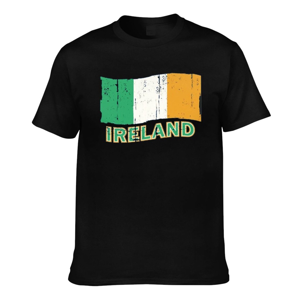 เสื้อยืดผ้าฝ้ายผู้ชาย Big And Tall Irish Flag Ireland