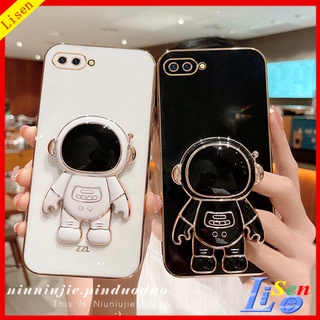 เคส Realme C2 เคส oppo A1K เคส Realme C35 Realme C30 Realme C11 C21Y C25Y C17 7i C15 C12 C20 C11 2021 OPPO A1K เคสโทรศัพท์มือถือ ลายนักบินอวกาศ พร้อมขาตั้ง สําหรับ YHY